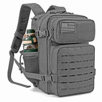Durable Versatile Tactical Fishing  Webbing Dual Side Bottle Pockets Outdoor Hiking Bag