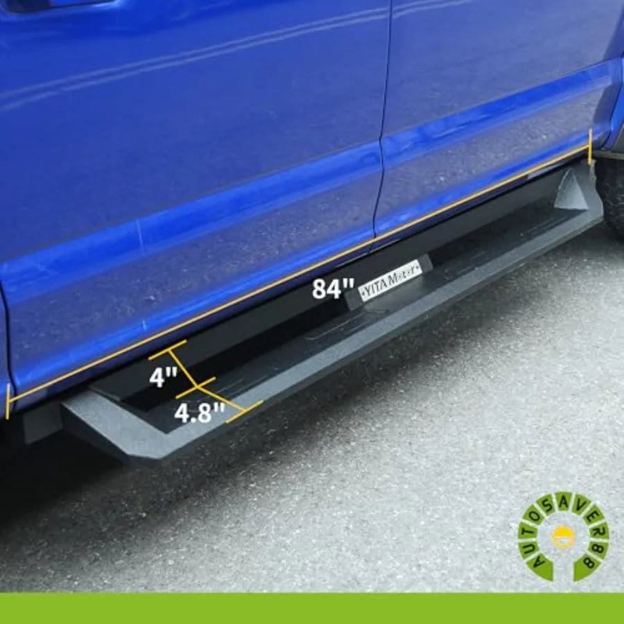 Drop Step Running Boards  2019-2026 Ram 1500 Textured Black Side Steps Carbon Steel Nerf Bars