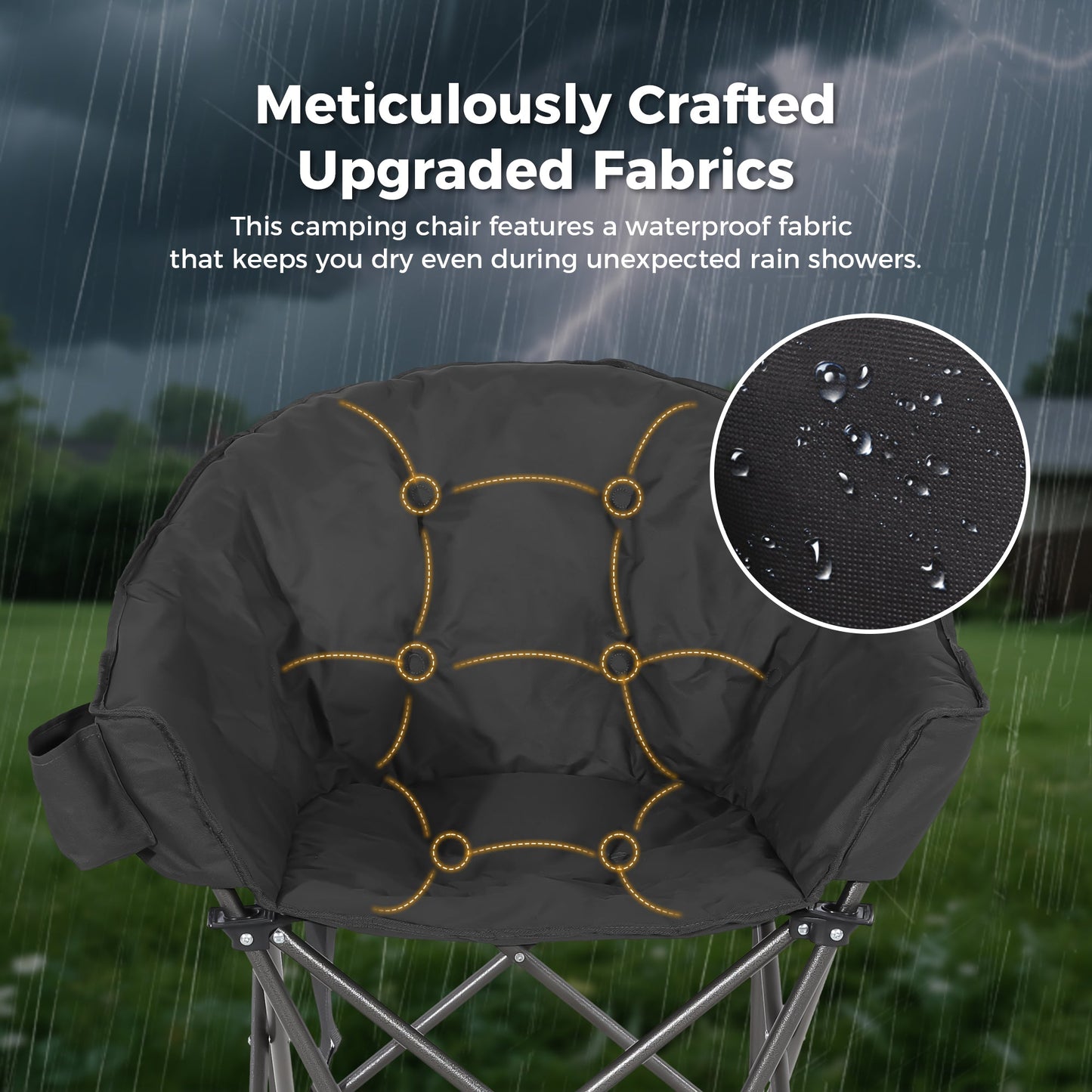 Ainfox Oversized Camping Chair Folding Chair Camp Chair for Outdoor, Adults, Men and Women