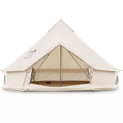 Waterproof Bell Tent with Stove Jack and Mesh Windows