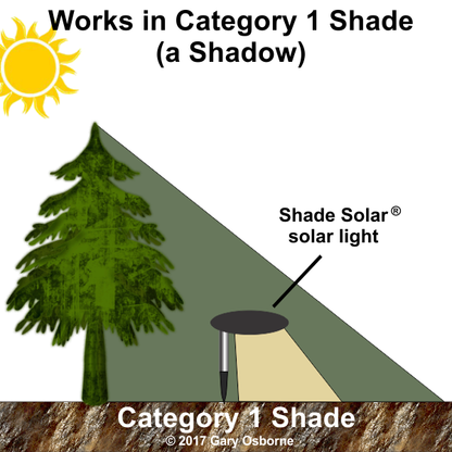 Tahoe Lantern SHADE SOLAR® Shade-2™ solar light works in the shade