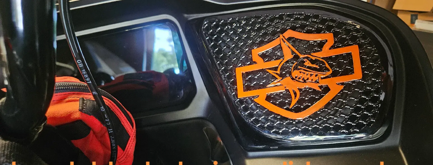98-2024+ Road Glide 3D shark speakers grill covers set