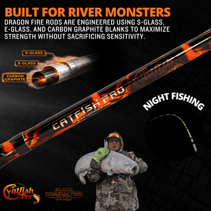 Black Dragon Fire Spinning Glow Rod