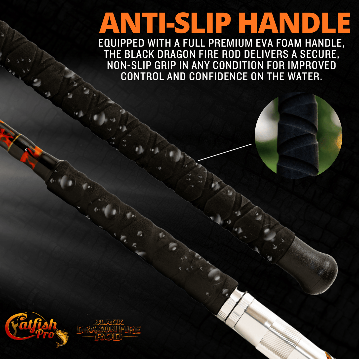 Black Dragon Fire Spinning Glow Rod