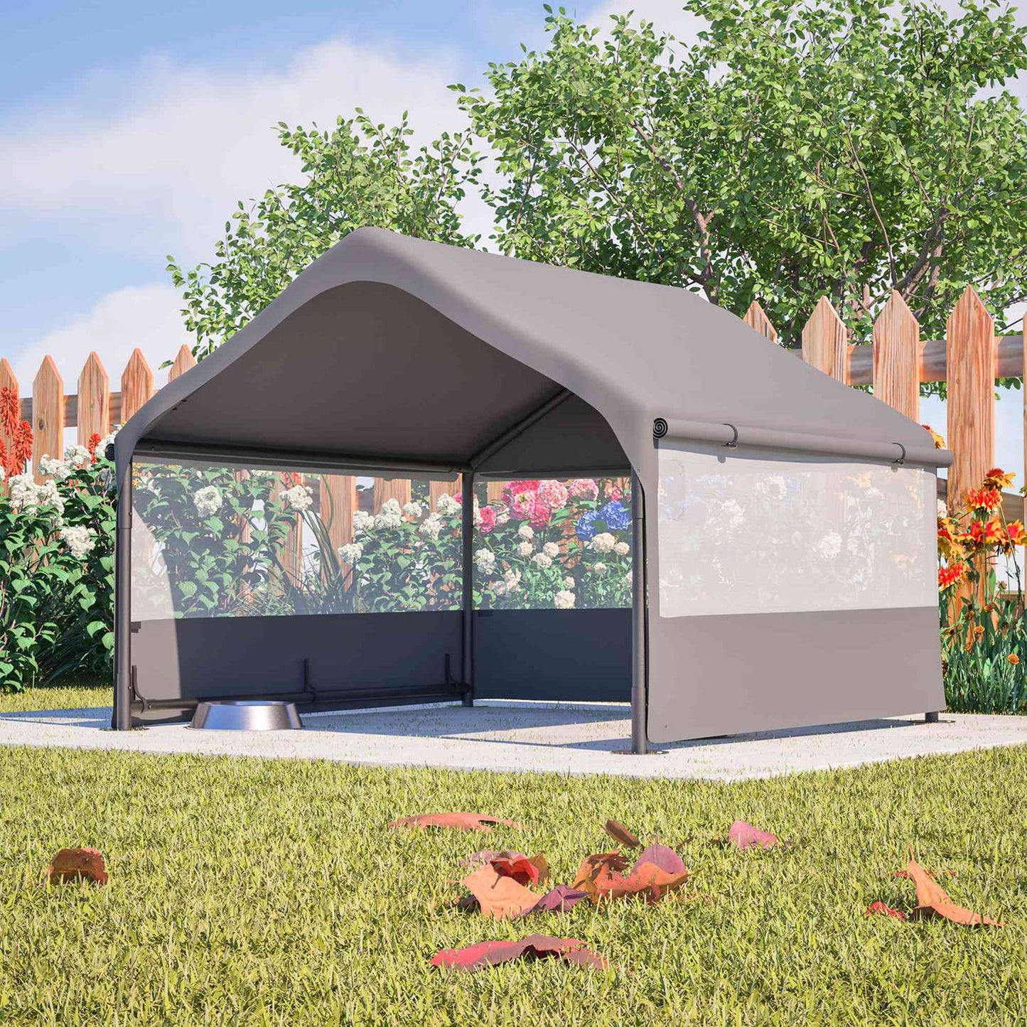 Extra Large Outdoor Dog House Tent 4x4x3ft with Mesh Windows