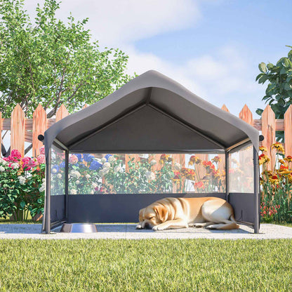 Extra Large Outdoor Dog House Tent 4x4x3ft with Mesh Windows