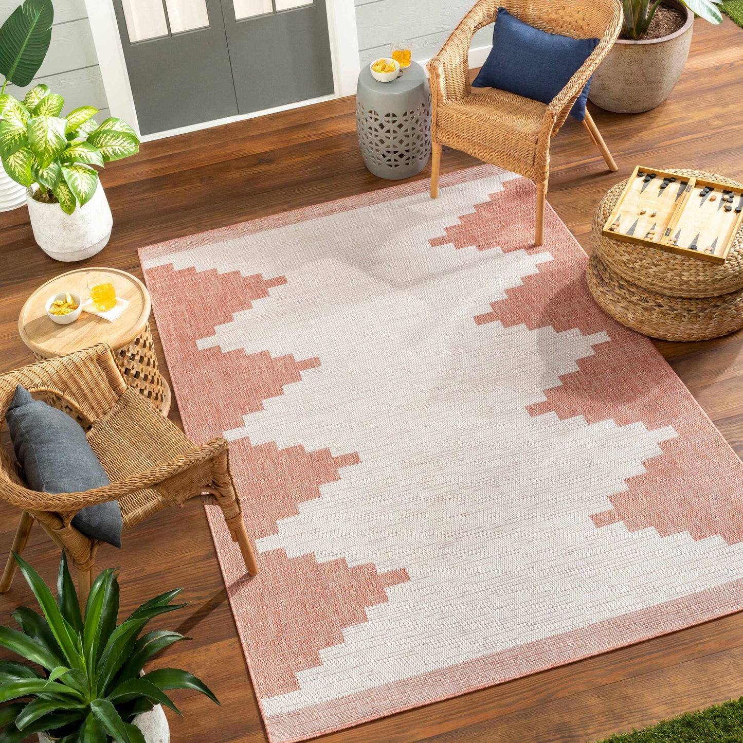 Djugun Peach Fuzz Indoor & Outdoor Area Rug