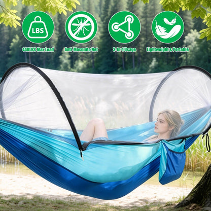 Camping Hammock with Mosquito Net 3-in-1 Portable 440lbs