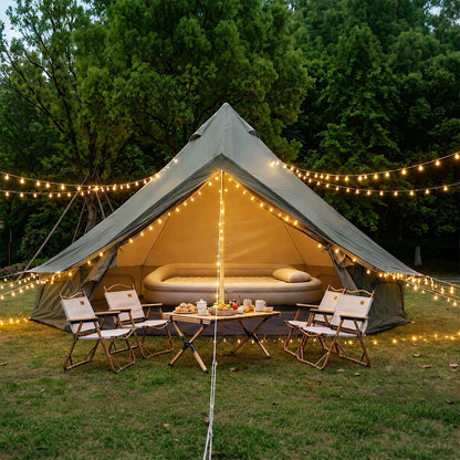 Oxford Bell Tent 13.1FT with Stove Jack for Family Camping