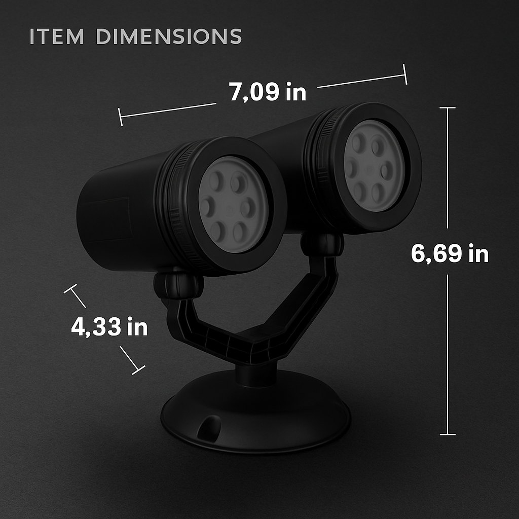 Christmas Snowflake Projector Light Dual-Head LED Stake Light IP44 Waterproof Xmas Decoration For Holiday Indoor Outdoor Use Garden Patio Wall Decor