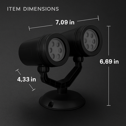 Christmas Snowflake Projector Light Dual-Head LED Stake Light IP44 Waterproof Xmas Decoration For Holiday Indoor Outdoor Use Garden Patio Wall Decor