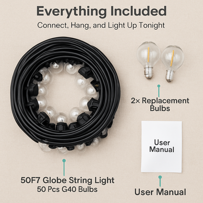 Decorative Globe String Lights for Outdoor Patio