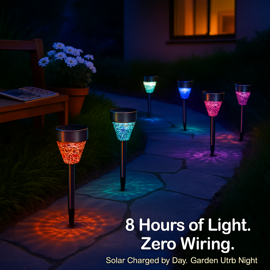 Solar Garden Pathway Lights Outdoor for Yard