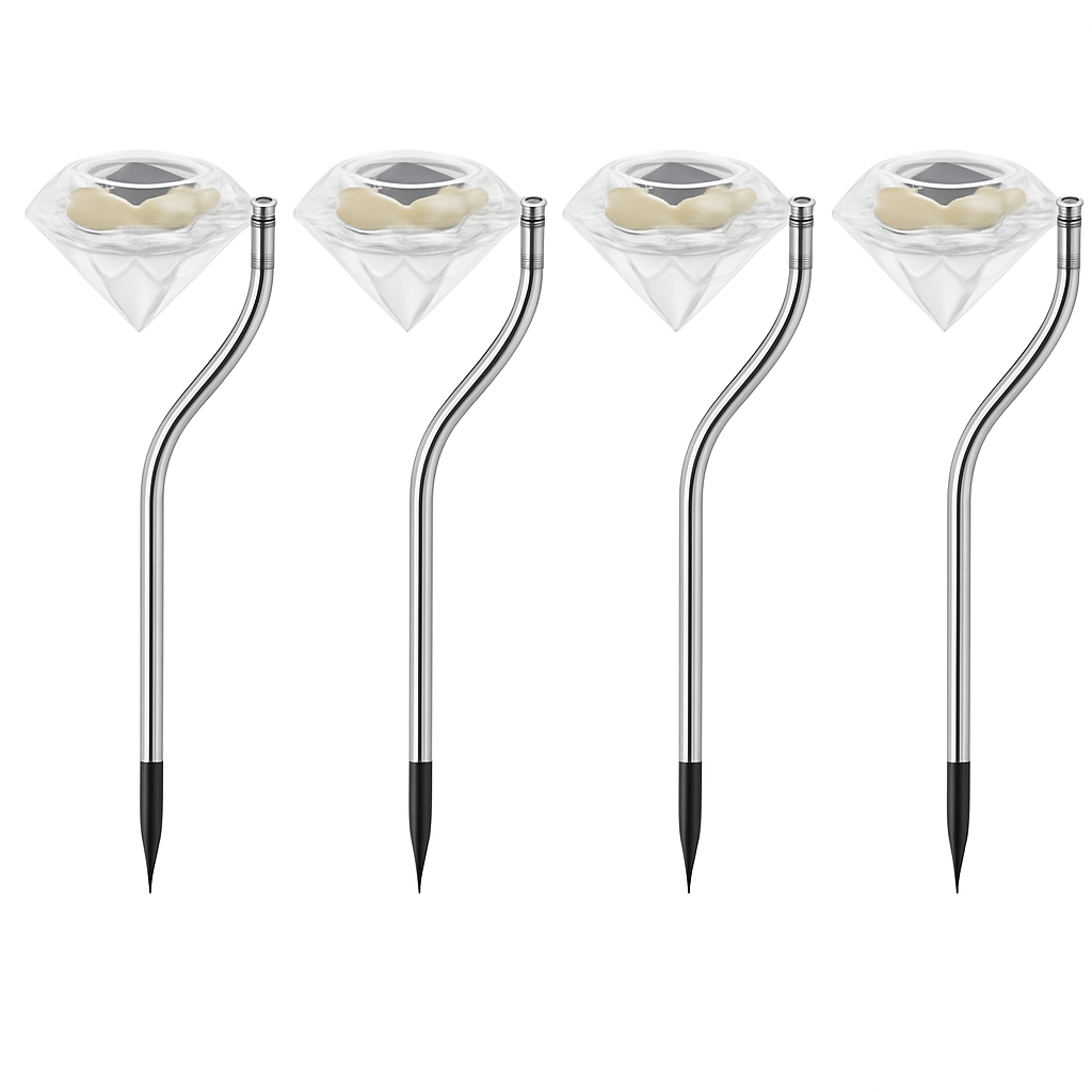 Solar Diamond Garden Light for Pathways and Patio