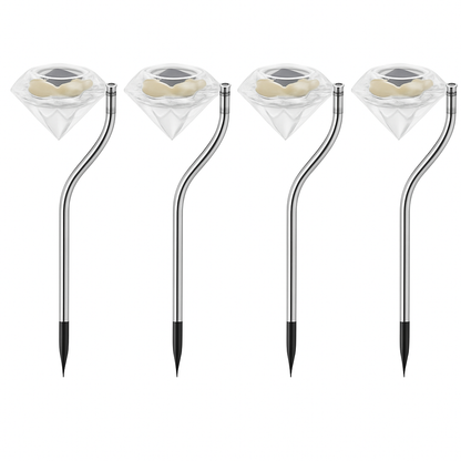 Solar Diamond Garden Light for Pathways and Patio