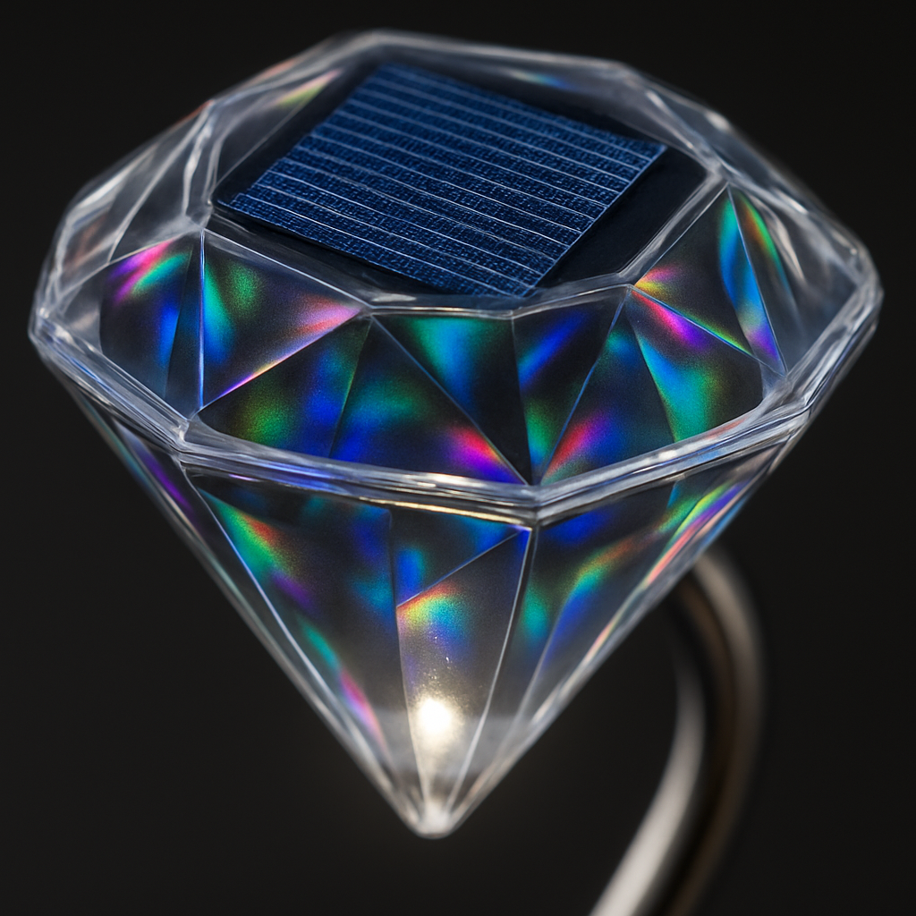 Solar Diamond Garden Light for Pathways and Patio