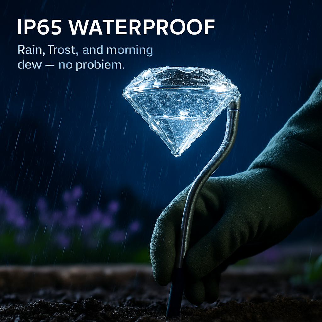Solar Diamond Garden Light for Pathways and Patio