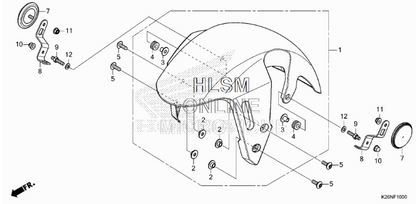 Honda Grom Front Fender 2022+ | Genuine OEM Factory Fender JC92