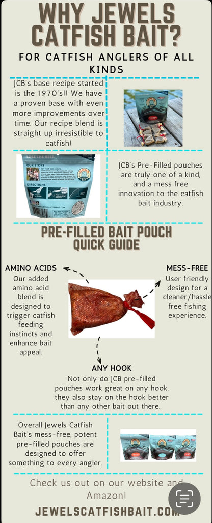 Catfish Bait Pouches - Variety Packs *8-PACKS*