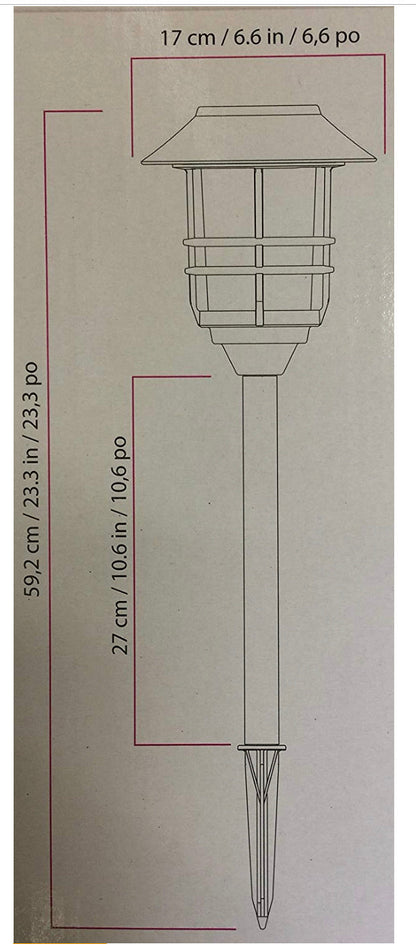 Energizer Grill Solar LED Pathway Lights - Oil-rubbed Bronze 4 Pack