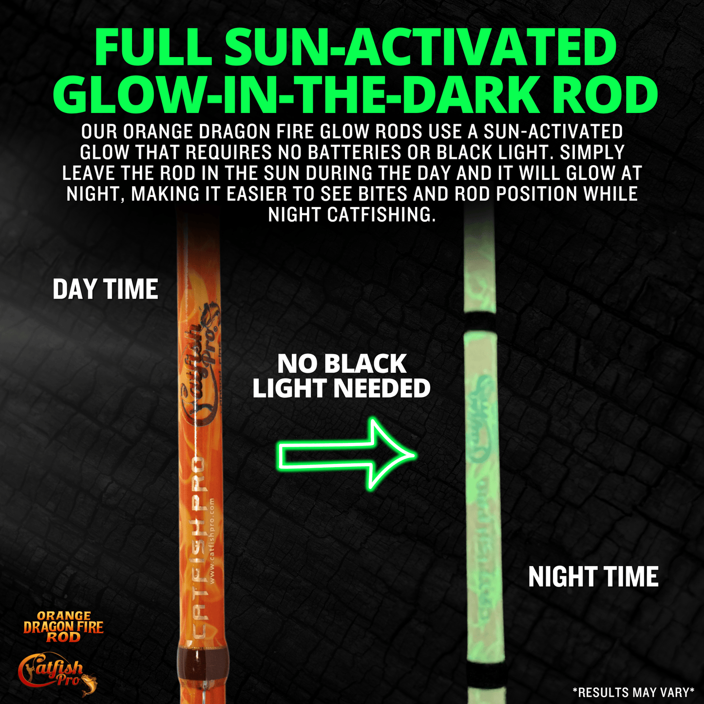 Orange Dragon Fire Spinning Glow Rod