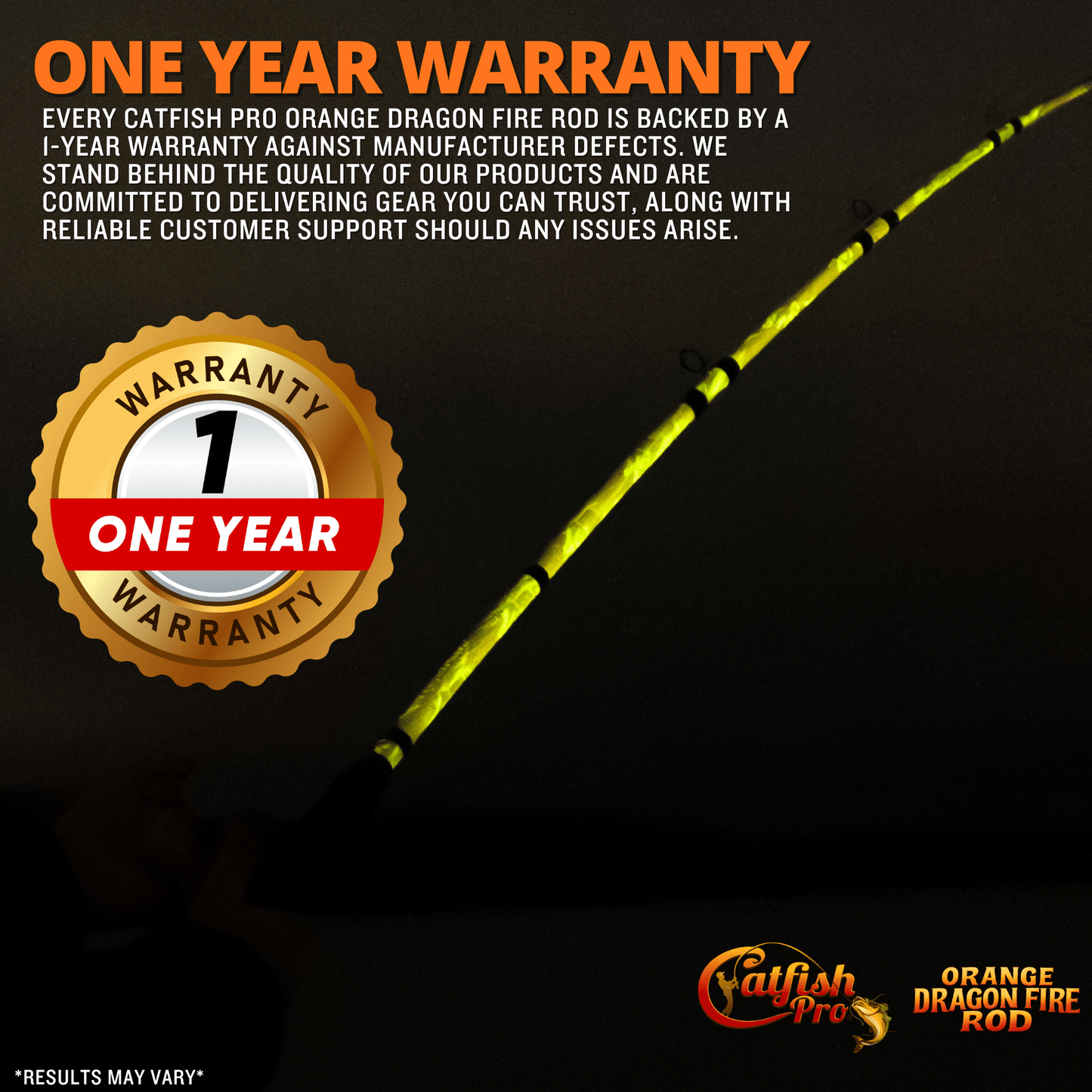 Orange Dragon Fire Spinning Glow Rod
