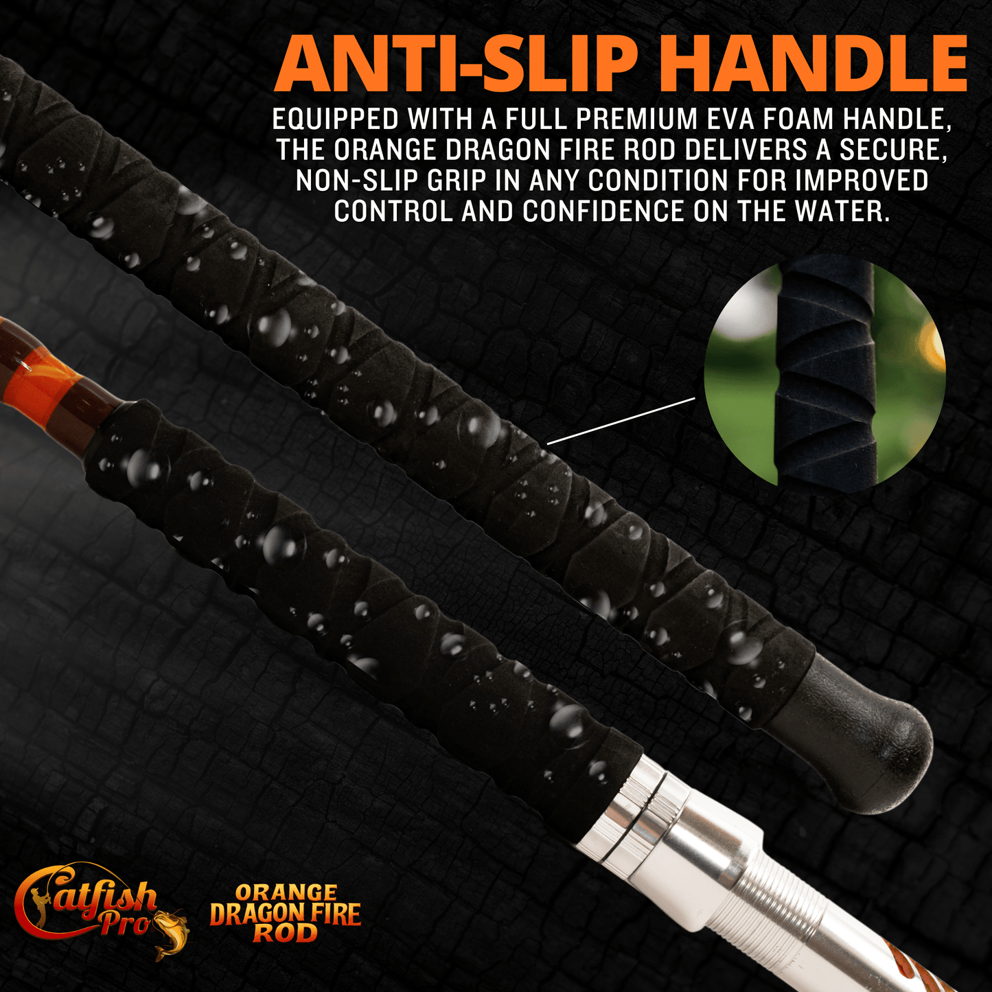 Orange Dragon Fire Spinning Glow Rod