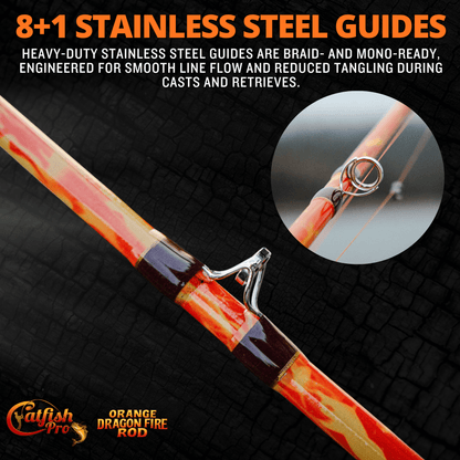 Orange Dragon Fire Spinning Glow Rod