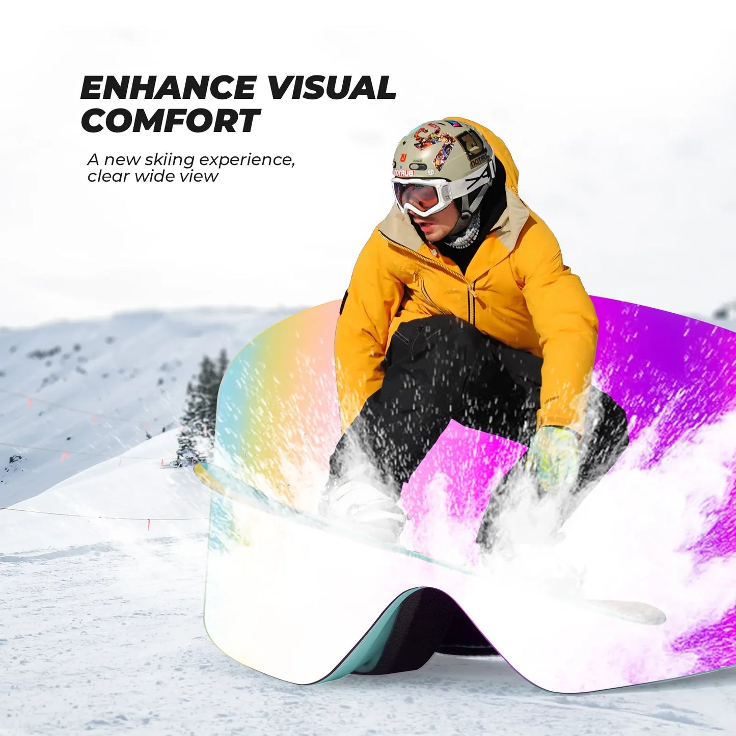 Frameless Anti-Fog Ski Goggle with UV400 Protection