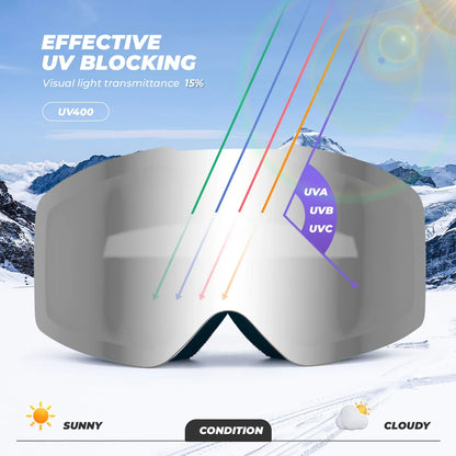 Frameless Anti-Fog Ski Goggle with UV400 Protection