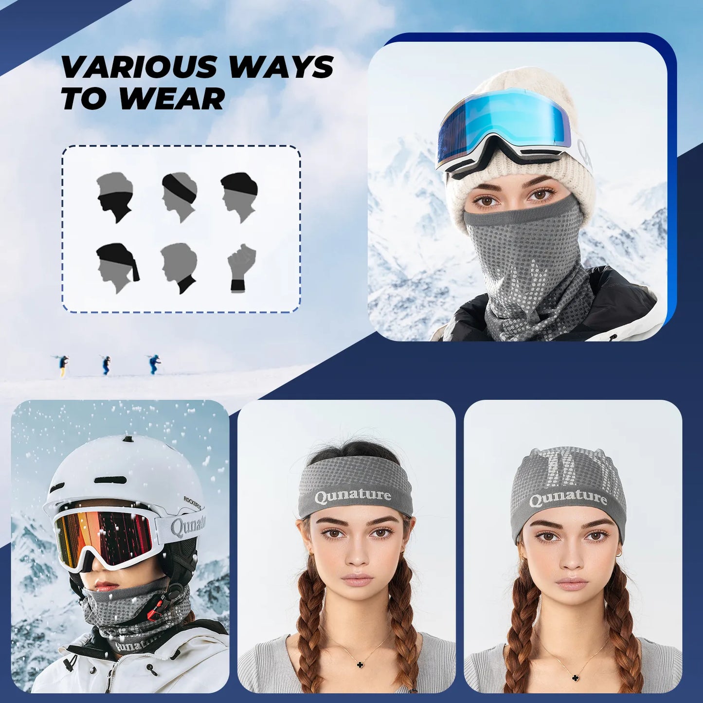 Warm Ski Face Mask - Reindeer Series, Skin-Friendly & Breathable