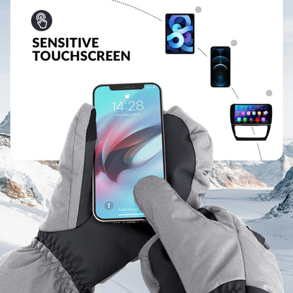 Windproof Waterproof Thermal Ski Gloves Double-Layer Insulation Touchscreen