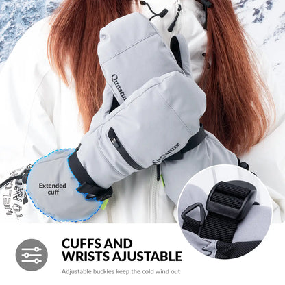 Windproof Waterproof Thermal Ski Gloves Double-Layer Insulation Touchscreen