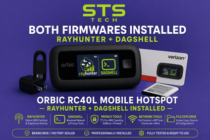Orbic RCL400 LTE Hotspot with RayHunter + DagShell Installed - Privacy, IMSI Catcher Detection & Network Research Tool