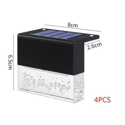 RGB LED Solar Fence Light - Waterproof Step Light for Outdoor