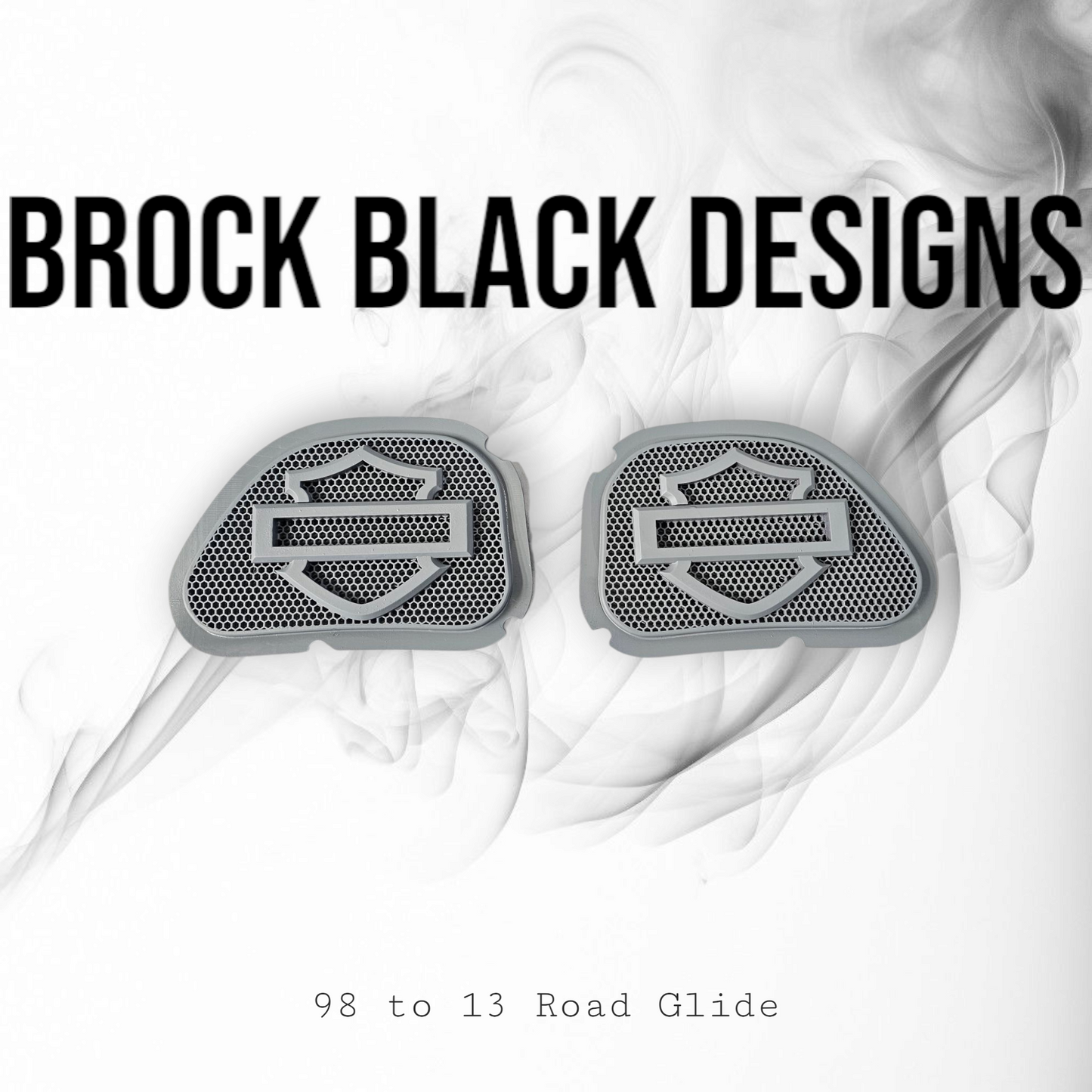 98 to 2024+ Road Glide 3D shield speakers grill covers set
