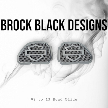 98 to 2024+ Road Glide 3D shield speakers grill covers set