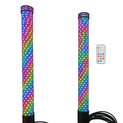 R1 Industries Pro Series LED Light Whips – Bluetooth & RF Remote, IP67, Lifetime Warranty