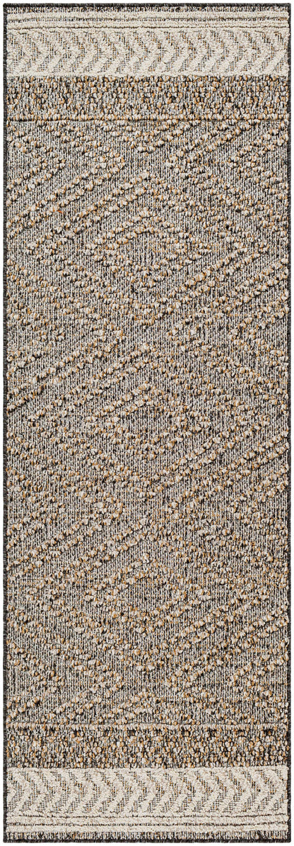 Beige Charcoal Areli Outdoor Area Rug