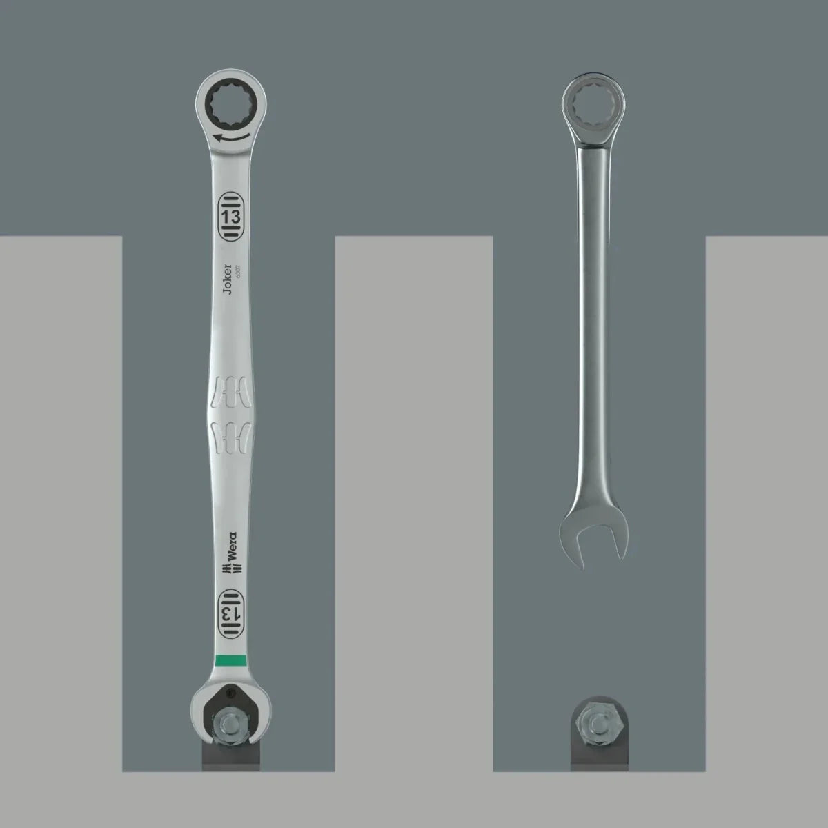 Wera 6007 Joker 11 Set 1 | 11-Piece Ratcheting Combination Spanner Set (Long Design)