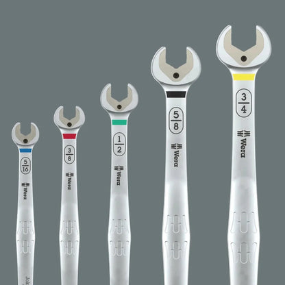 Wera 6007 Joker Imperial 8 Set 1 Ratcheting Combination Wrench Set