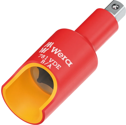 Wera 781 B/A VDE Insulated Adapter, 3/8" Internal Square to 1/4" External Square (05024692001)