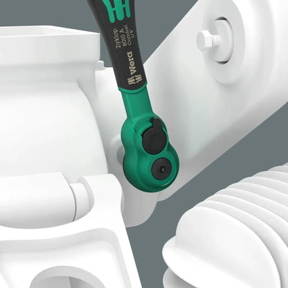 Wera 8010 A Zyklop Comfort 1/4" Drive Ratchet – 80-Tooth Fine Action (05005600001)