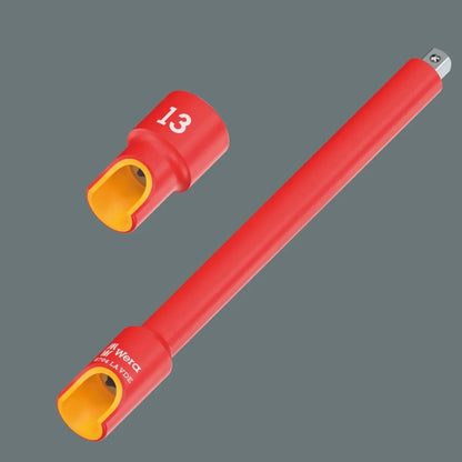 Wera 8794 LA Zyklop VDE Insulated Extension, 1/4" Drive x 150mm Long (05003301001)