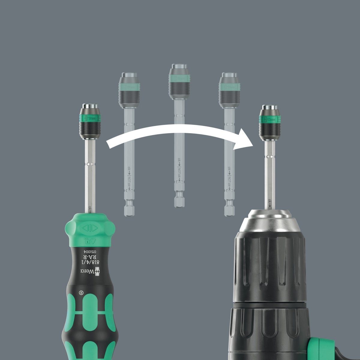 Wera Kraftform Kompakt 20 RA-R Ratcheting Screwdriver Set 6 Pieces 05051513001